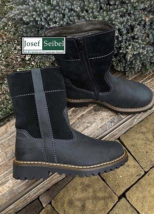 Josef seibel нижняя нижняя, удобные зимние❄️ кожаные сапоги ботинки натуральная овчина / сахарка 40р.