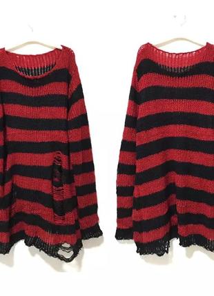 Свитер гранж курт кобейн нирвана anime nirvana emo punk rock metal y2k sweater oversize