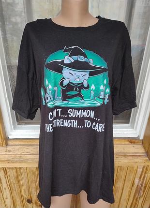 Крутяцкая хлопковая футболка с принтом "котик-колдов"3 фото