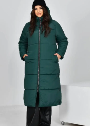 Куртка женская зимняя с капюшоном батал 3 цвета  48-50,52-54,56-58  rin1551-2306/6205iве