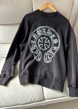 Брендовый свитшот с крестами унисекс