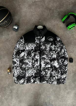 Мужская куртка the north face denali на зиму-осень в черно-белом цвете premium качества, стильная и удобная модель