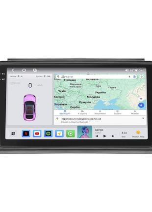 Штатная магнитола lesko для smart fortwo 451 2007-2010 экран 9" 4/64 qled carplay 4g wi-fi gps 360 prime
