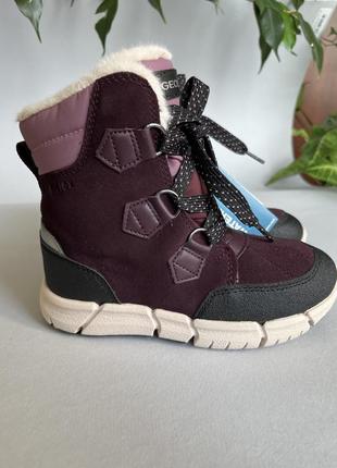 Зимние сапоги geox flexyper 28 р. 18см на девочку, термо ботинки