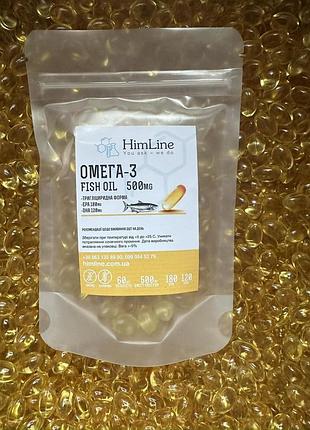 Омега 3 тригліцеридна, риб'ячий жир , 60 капсул 500 мг fish oil