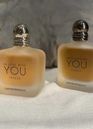 Духи чоловічі armani stronger with you та in love with you 100 мл. оригінал без коробки!