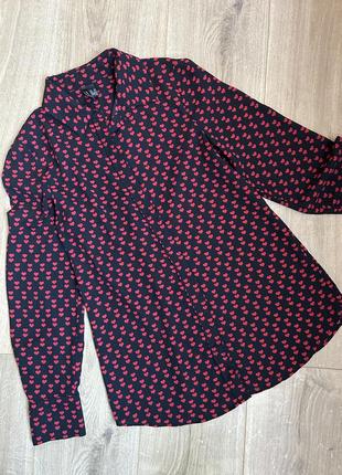 Рубашка блуза черная