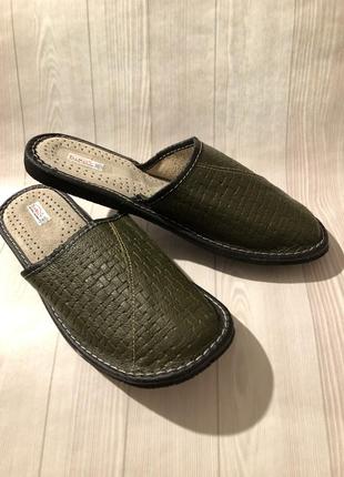 Тапки  тапочки кожа
