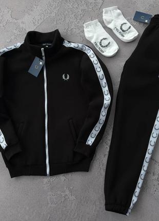Спортивний костюм на флісі fred perry лампас: кофта-штани 2 пари шкарпеток у подарунок!