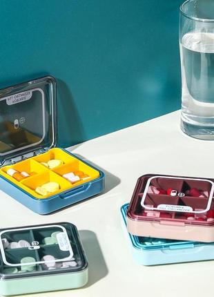 Кишенькова таблетниця на 4 відділення pill organizer