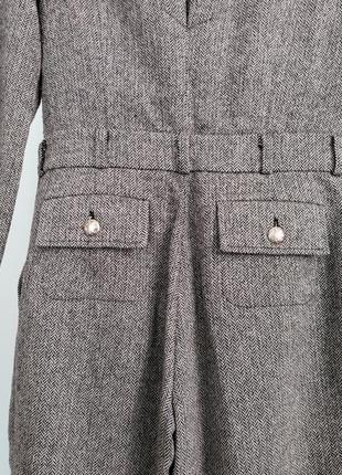 Теплый стильный комбинезон из твида. индивидуальный пошив