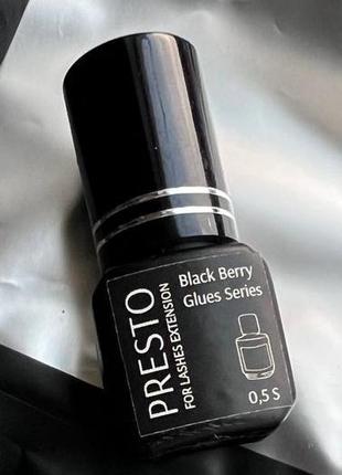 Клей для ресниц black berry presto 5ml 0,5 секунды 5-6 недель, для наращивания ресниц