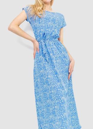 Платье с принтом, цвет голубой, 214r055-22 фото