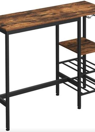 Барний стіл leobert taor loft 110 x 40 x 90 см коричневий