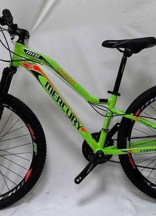 Велосипед спортивний corso «mercury» 26" дюймів mr-26156 (1) рама алюмінієва 13``, обладнання shimano 21