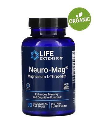 Life extension, neuro-mag, магній l-треонат, 90 капсул