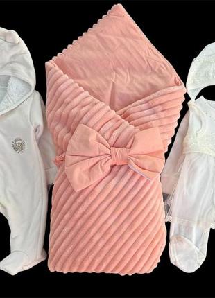 Набір на виписку з пологового та для повсякденного користування для дівчинки (56 розмір) (набори на виписку із