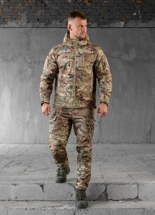 Чоловіча форма "single sword jumper" softshell, куртка з капюшоном + штани в камуфляжі мультикам