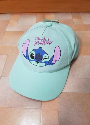 Дуже яскрава, красива кепка бейсболка disney стич, stitch 56 см 8-14 років колір тифані