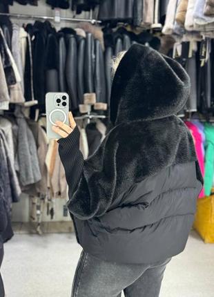 Пуховик жіночий пуховик чорний пуховик зимовий пуховик з хутром
