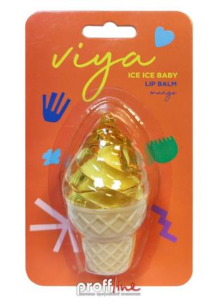 Бальзам для губ зволожуючий viya ice ice baby lip balm mango з ароматом манго, 6 г