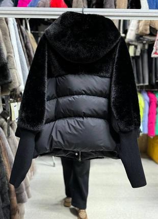 Пуховик жіночий пуховик чорний пуховик зимовий пуховик з хутром