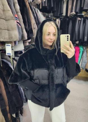 Пуховик жіночий пуховик чорний пуховик зимовий пуховик з хутром