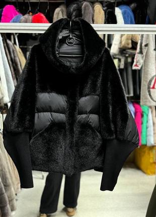 Пуховик жіночий пуховик чорний пуховик зимовий пуховик з хутром