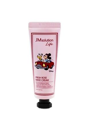 Крем для рук jmsolution life disney hand cream fresh rose, 50 мл