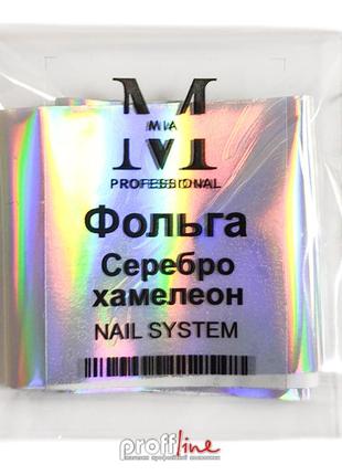 Фольга переводная для дизайна ногтей mia-m professional 4х50 см серебро хамелеон