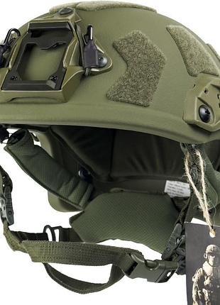 Каска, шолом тактичний захист fast velcro nij iiia олива