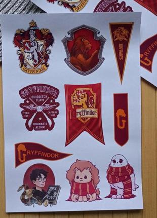 Стикерпак гриффиндор gryffindor гарри поттер harry potter а5