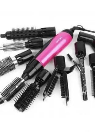 Повітряний стайлер для волосся 10 в 1 gemei gm-4835 professional hot air styler фен-щітка для волосся