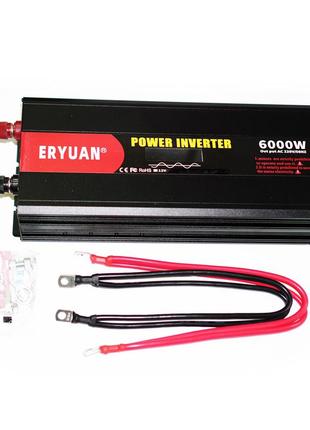 6000w инвертор чистая синусоида 12v в 220v преобразователь напряжения с lcd экраном power inverter