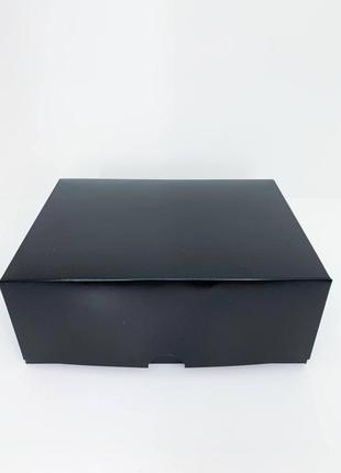 Коробка для 6 капкейков чёрная  без окна, 240*180*90