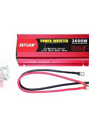12v в 220v инвертор чистая синусоида 2600w преобразователь напряжения с lcd дисплеем power inverter