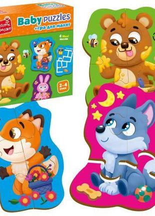 Пазли картонні (maxi) лісові звірі, укр