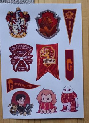 Стикерпак гриффиндор gryffindor гарри поттер harry potter а4