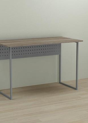 Комп'ютерний стіл ferrum-decor майк 75x120x60 сірий дсп дуб сонома труфель 16мм