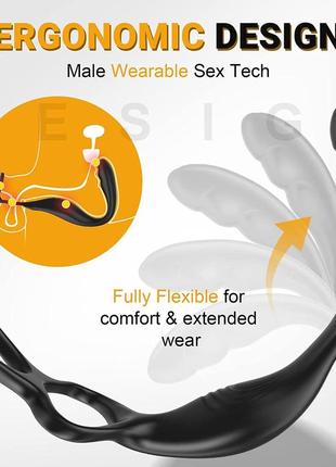 Массажер простаты анальный стимулятор для мужчин эрекционное кольцо