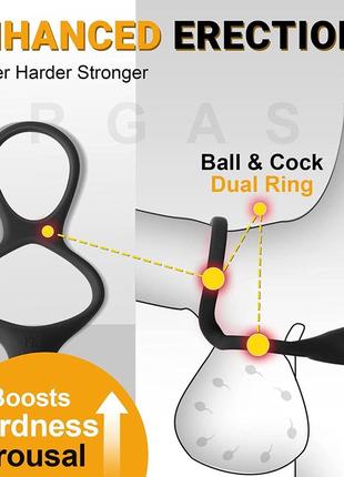Массажер простаты анальный стимулятор для мужчин эрекционное кольцо
