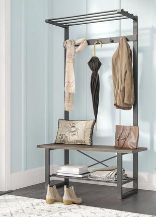 Вішалка для одягу кутова goodsmetall у стилі лофт 1850х1200х350 вш84