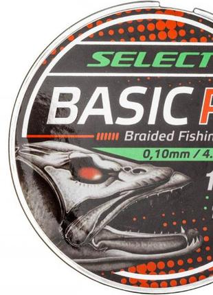Шнур select basic pe темно-зелений 100 м 0.06мм 3кг/6lb (1870-27-58)