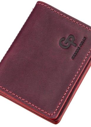 Обкладинка для прав водія шкіряна grande pelle 11192 бордова