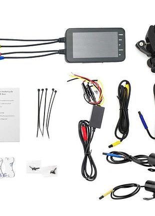 Відеореєстратор для мотоцикла на 2 камери fhd 1080p wifi g-sensor (100572)