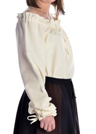 Средневековая блуза коттон фэнтези реконструкции