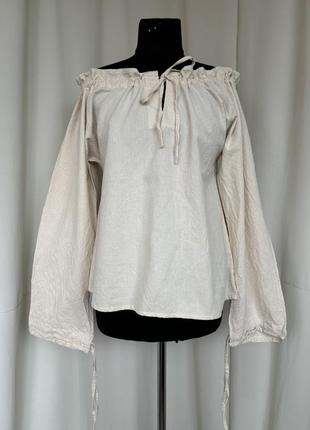 Средневековая блуза коттон фэнтези реконструкции