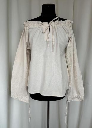 Средневековая блуза коттон фэнтези реконструкции