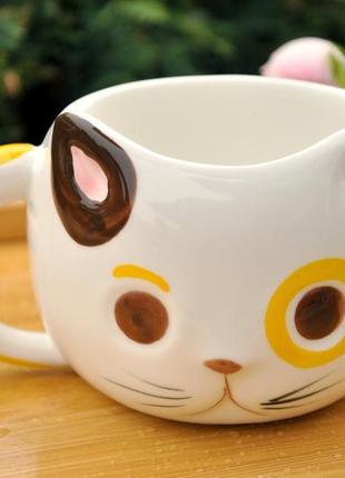Керамическая чашка «котик» 400 мл