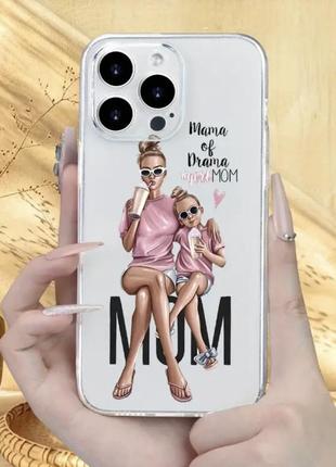 Панель мама&дочка для apple iphone 13 прозрачная